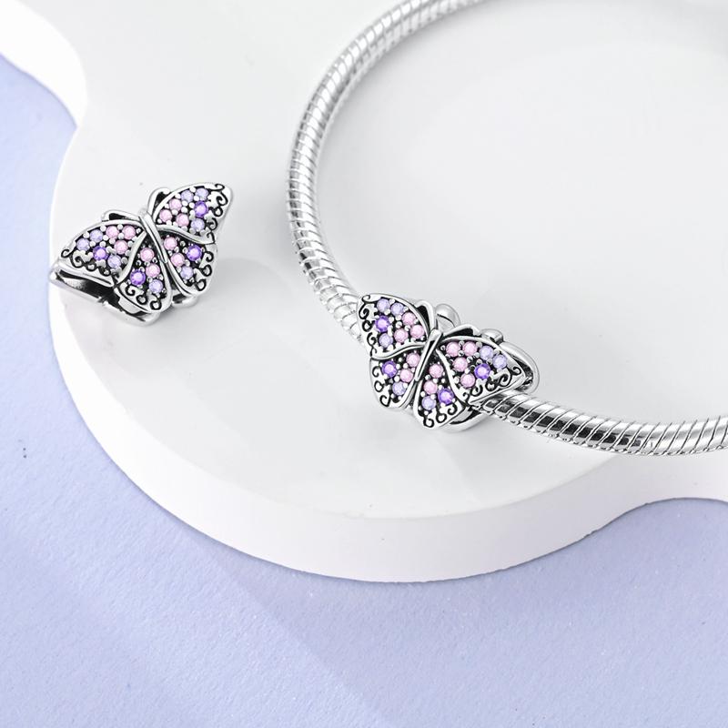 New In 925 Silver Charms Chameleon Butterfly Firefly Snail Charm Bead Fit Original Bracelet DIY Woman Jewelry Gift