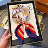 Silk Scarf Women'S Decoration High-End Small Square Scarf Versatile Trend Imitation Silk Scarf Tied Bag Streamer Thin Scarf
