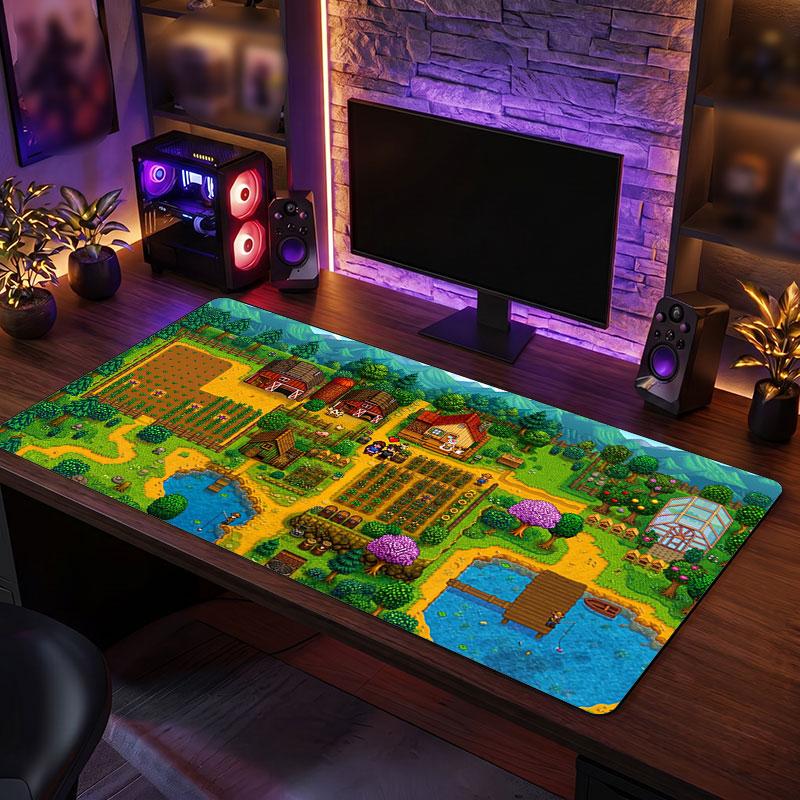 Großes MauspaddStardew Valley Erweitert Weiche Schreibtischmatte Gaming Büro Computer Tisch Dekorationsmatte