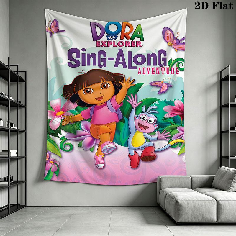 Dora the Explorer C Wall Hanging Printed Fabric Blanket Decorative Tapestries for Bedroom Living Room Home Decor