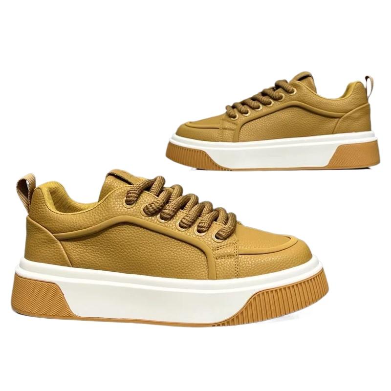 Herren Casual Skate Schuhe Flache Sohle, Dicke Sohle Bequem für Alle Jahreszeiten Modisch und Entspannt Weiche Sohle Minimalistischer Stil