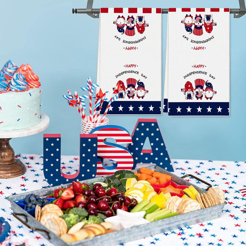 Cross-border microfiber Independence Day 3D printed towel kitchen suction towel face towel