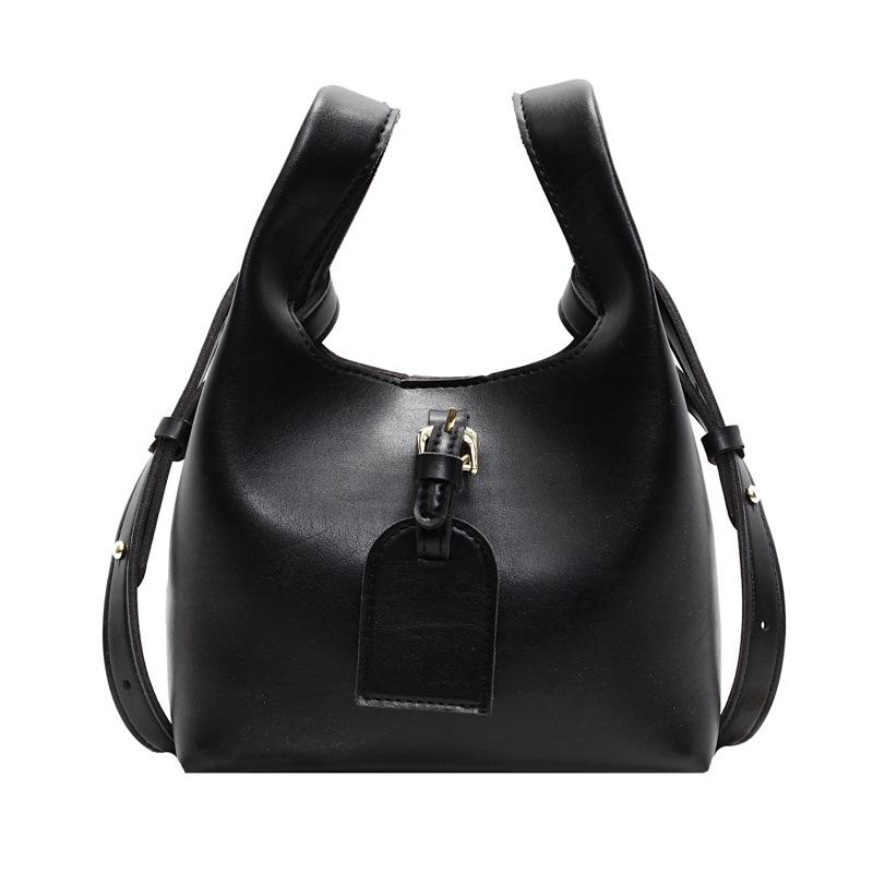 New autumn and winter retro texture small bag women's fashion simple bucket bag messenger bag