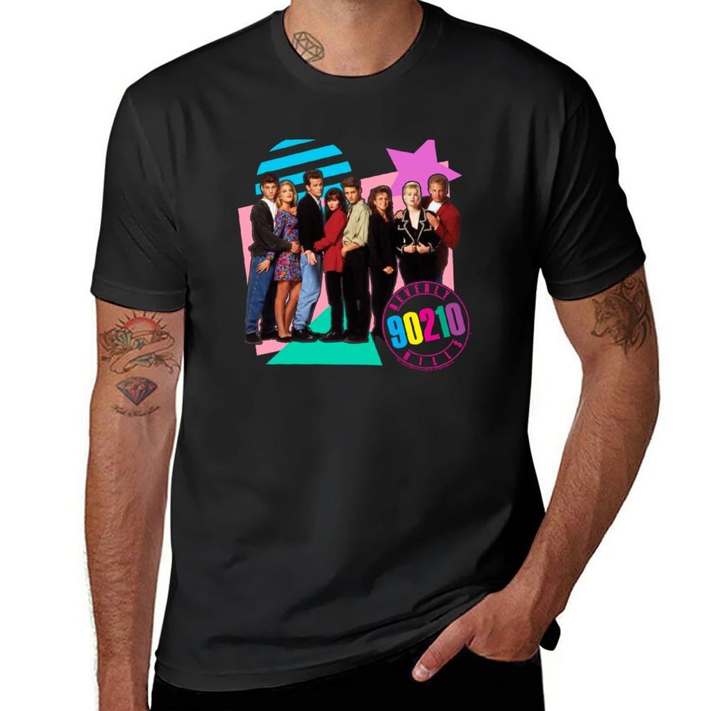 New Beverly Hills 90210 Retro Nineties Group Shot TShirt cat shirts sports fan tshirts tees black t shirt mens plain t shirts