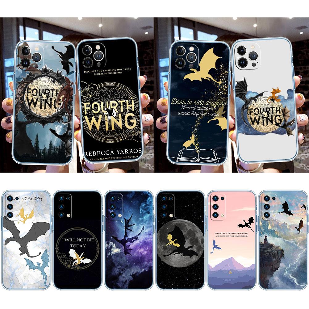 IK30 Fourth Wing Dragons Transparent Phone Case for Samsung Galaxy A04 A04S A14 A23 A34 A54 M23 M33 M52 M53