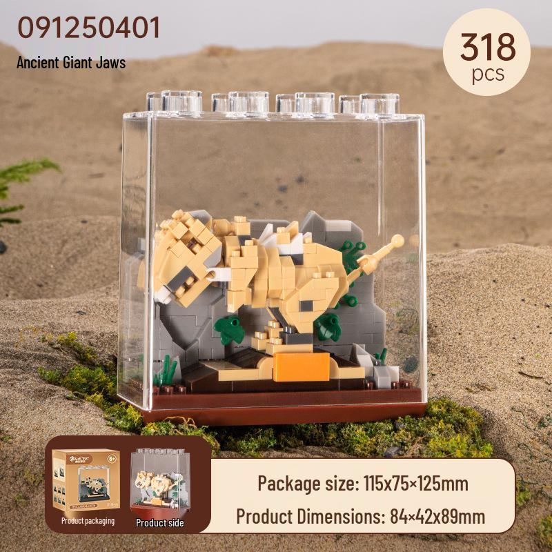 Archaeological Dinosaur Fossil Building Blocks with Dust Cover, Compatible with Lego – High-Appearance Children s Creative Toy
