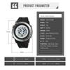 SKMEI 1524 2 Time LED Digital Wristwatches Mens Waterproof Chrono Count Down Male Hour montre homme Big Dial Sport Men Watch