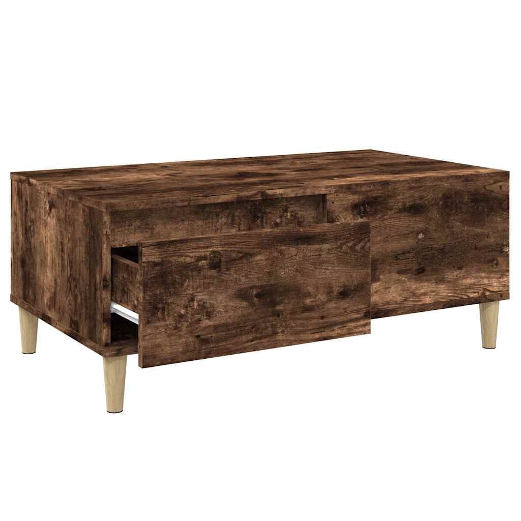 Vidaxl Coffee Table, Smoked Oak, 90X50X36.5 Cm