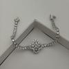 Full Diamond Four-leaf Clover Bracelet Inlaid with Light Luxury High-end Flower Bracelet Women's Exquisite Jewelry