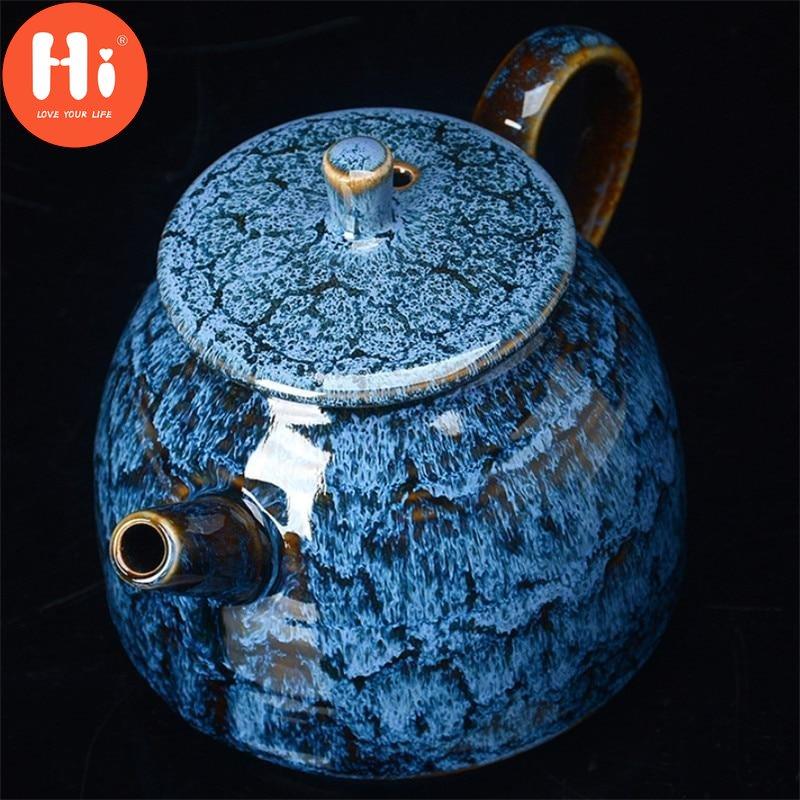 Hi 300ML Ceramic Kiln Change Teapot Portable Household Kung Fu Kettle Tea Set Creative Porcelain Tea Pot Traditional Chinese Teaware