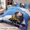 Custom Name Text 3Pcs Bedding Set Billie Eilish Duvet Cover And Two Pillowcases