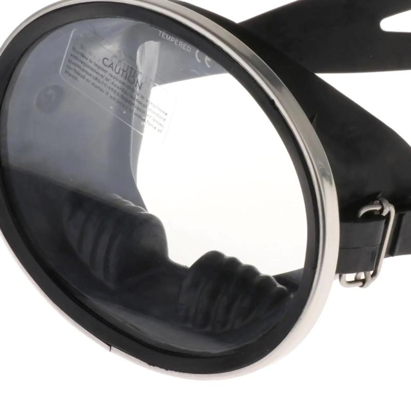 Widely View Freediving Mask Adjustable Clear Panoramic Goggle Tempered Glass Lens Swimming Snorkeling Goggle Enduring
