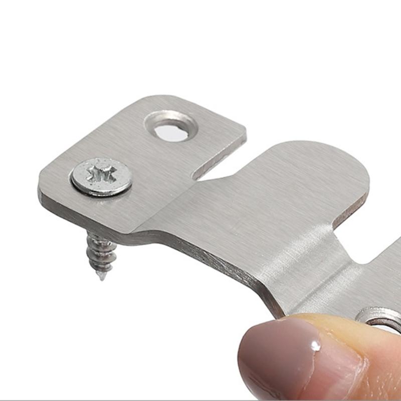 10pcs Heavy Duty Stainless Steel Wall Hook For Home Office Strong Load Capacity Mounting Bracket Hanging Buckles