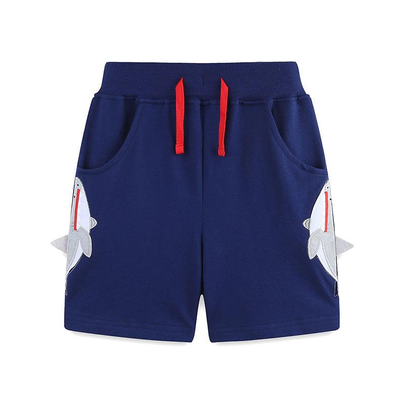 Summer new boys shorts shark embroidered children s five-point pants 7Y(125cm)