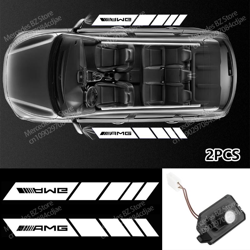 2Pcs Welcome Door Rearview Mirror Light Angel Wing For Mercedes-Benz W247 W205 W213 W222 GLB EQC GLC Plug and Play OY4