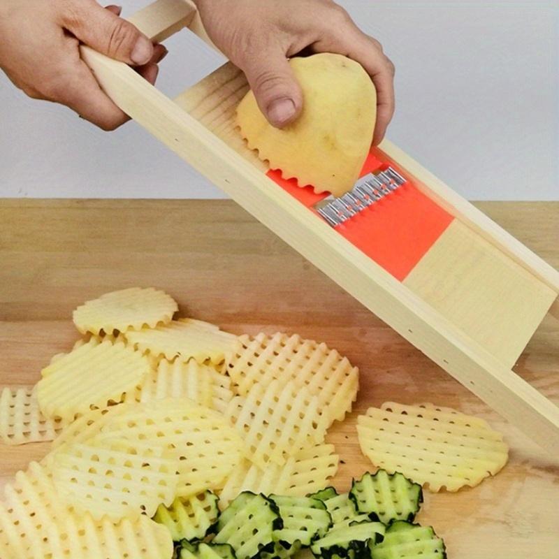 Robustní manuální kráječ na brambory a zeleninu s čepelí z nerezové oceli - Robustní nerezová ocel 304, na brambory, okurky, rajčata, mrkev