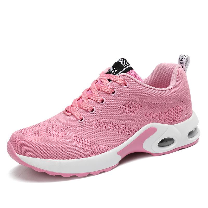 Breathable Mesh Women's Sneakers: Fly Woven, Lightweight, Casual Comfort, Large Sizes Available