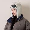 Plush Warm Ski Hat Windproof Cycling Lei Feng Hat Winter Pilot Hat With Goggles  Outdoor