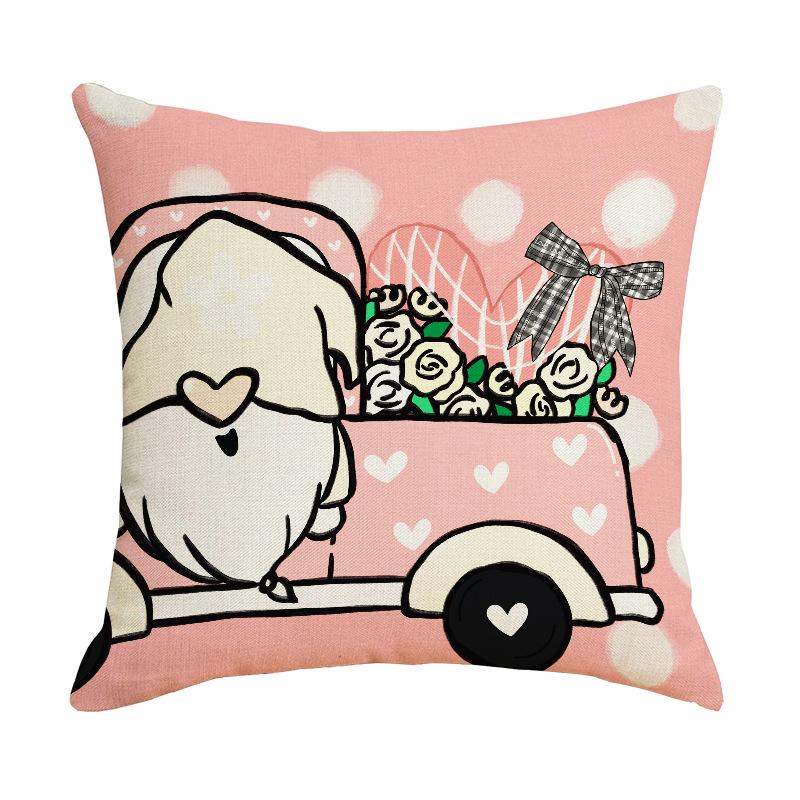 Neuer rosa Liebe bedruckter Kissenbezug Mädchen Herz Kissen Heimdekoration Atmosphäre Kissen Sofakissen
