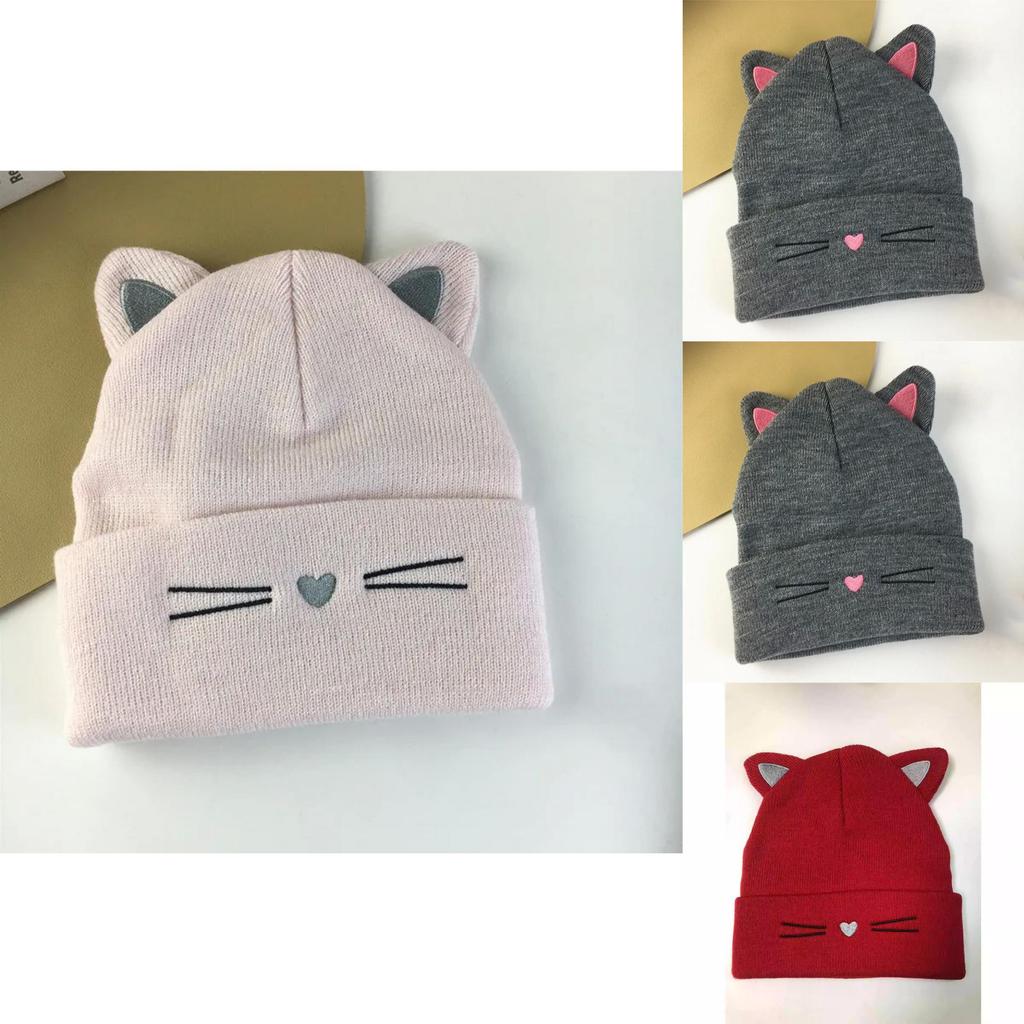 Animal Element Knitted Cap For Women Fall Cold Weather Soft Polyester Fashion Accessory