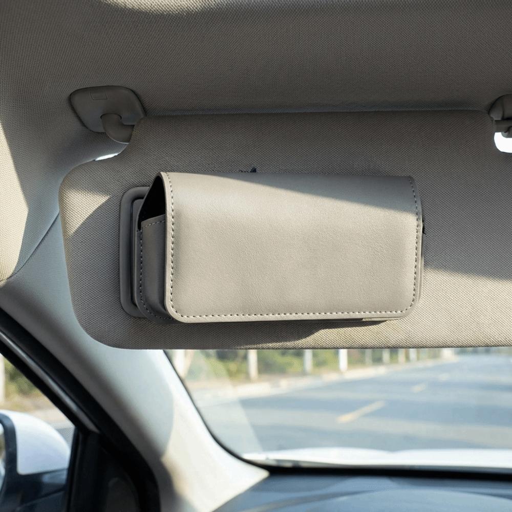 Durable Material Sun Visor Sunglasses Holder Stable Storage Glasses Case Organizer  Easy Reach