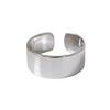 Korean Silver-Plated Geometric Wide Band Open Ring for Women - Simple & Cool
