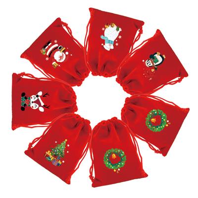 Natale Rosso Per Caramelle Biscotti Pupazzo Di Neve Alce Babbo Natale Albero Di Natale Confezione