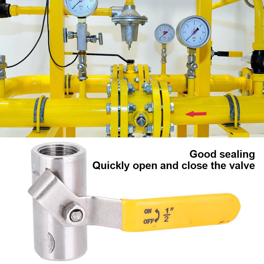 Wide Ball Valve Threaded AllSteel 201 Stainless Steel Mechanical Valve Industrial Accessory(DN15