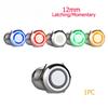 REALLY 12mm Metal Annular Push Button Switch 1NO Ring LED 5-380V 12V 6V Self-lock Momentary Waterproof Car Auto Engine
