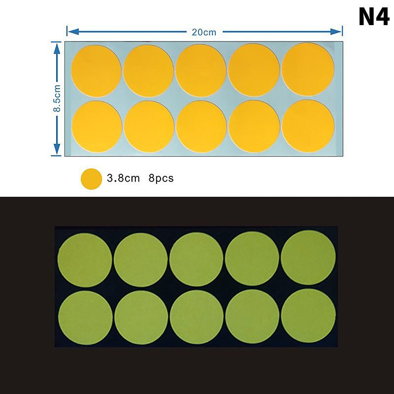 8-126 szt. Świecące w ciemności naklejki ścienne gwiazdki, okrągłe kropki, DIY dekoracja pokoju