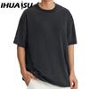 IHUASU Kurzarm-T-Shirt aus Baumwolle für Herren, modisch, lockeres Halbarmhemd, bedrucktes mitfühlendes Hemd