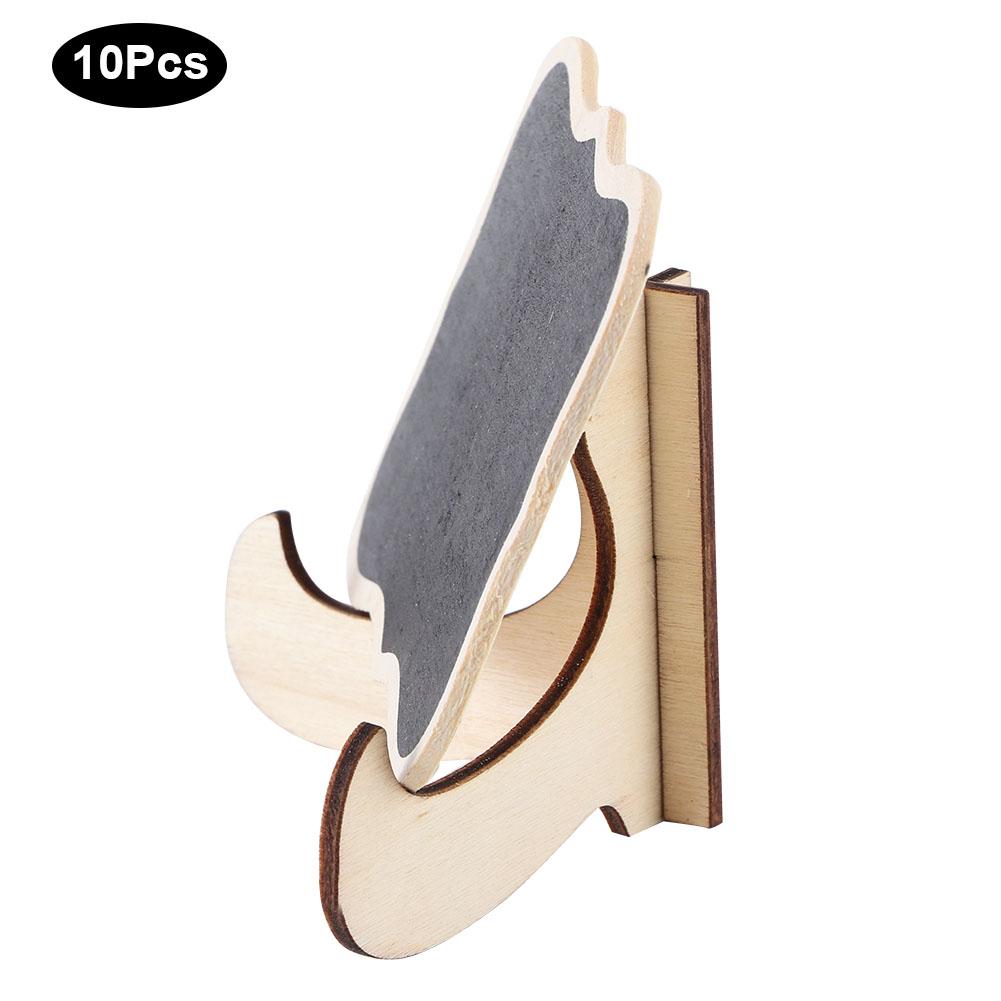 10Pcs Wooden Blackboard for Crafts Display Bar Desktop Message Wedding Decorations