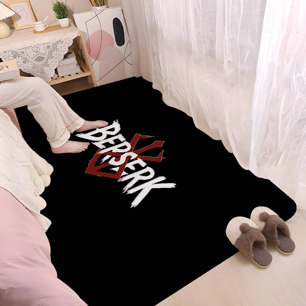 Berserk Guts Alfombra de Piso Anime Estilo Nórdico Felpudo para el Hogar Alfombras para Baño-Inodoro Alfombra Decorativa para Dormitorio Hotel