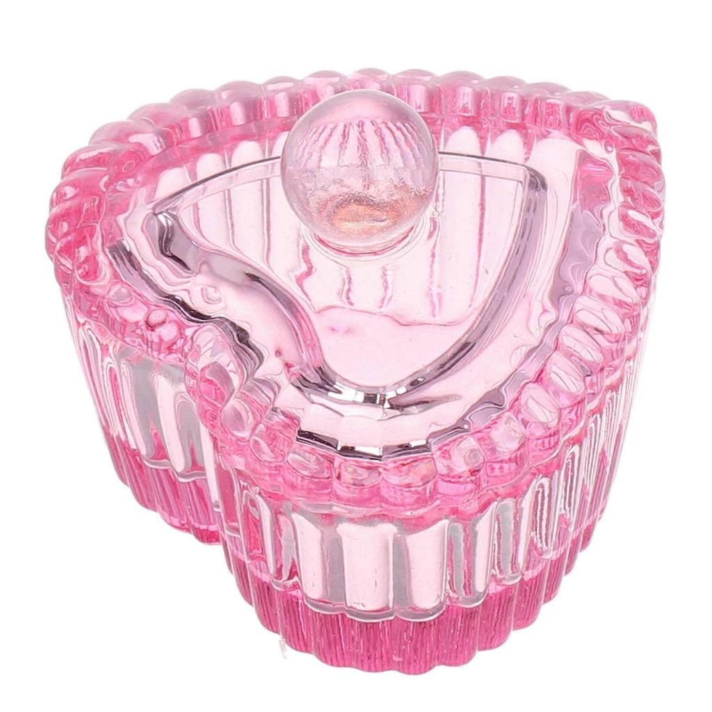 Dappen Dish for Nail Art 4Pcs Heart Shaped Glass Cups with Lid