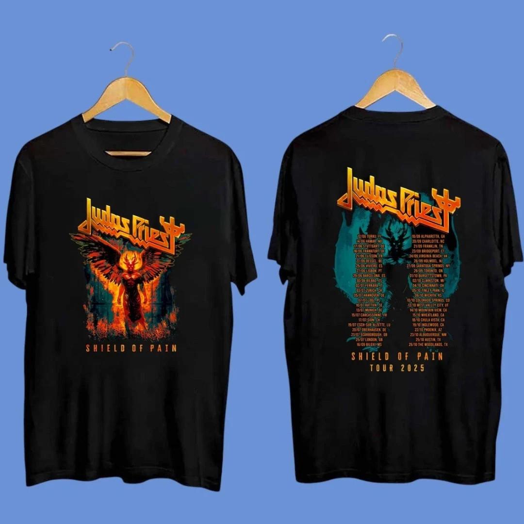 

Judas Priest Shield Of Pain Tour 2025 Winged Demon Two Sided T-Shirt Mens Womens Tees Top L