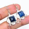 Sodalite Gemstone Handmade 925 Sterling Silver Jewelry Earring 1.42" SU-7645