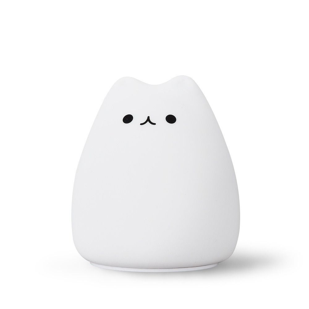 LED Colorful Cat Silicone Light Animal Cat Indoor Sensor Lamp  Children Kids Room