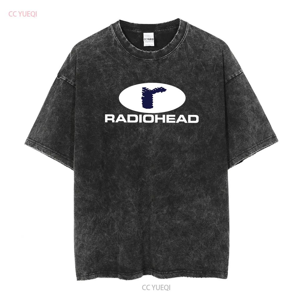 Radiohead T Shirt New men long or short sleeves vintage Washed Stretched Stylish Unisex Comfortable Slightly graphic fashion