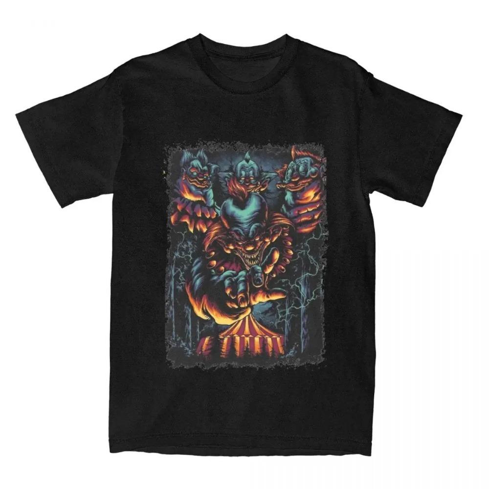 Men Women's Killer Klowns From Outer Space T-Shirt Outfits Funny  Horror Clown Film T Shirt Tee Clothing Summer