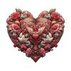 Wacocetoy Cross Love Heart High-Difficulty Wooden Jigsaw Puzzle Toy Money Box