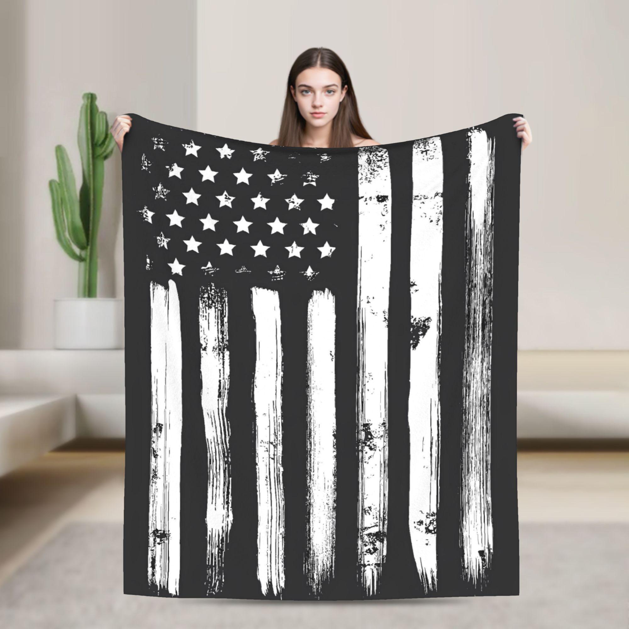 

American Flag Blanket Airplane Travel Flannel Throw Blanket For Living Room Super Warm Design Quality Bedspread Gift 75x90cm