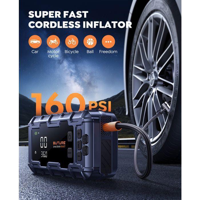 Autobatterie-Booster - BAZARLAND30 - 160PSI - 26800mAh - Schnellladung 45W - Universell