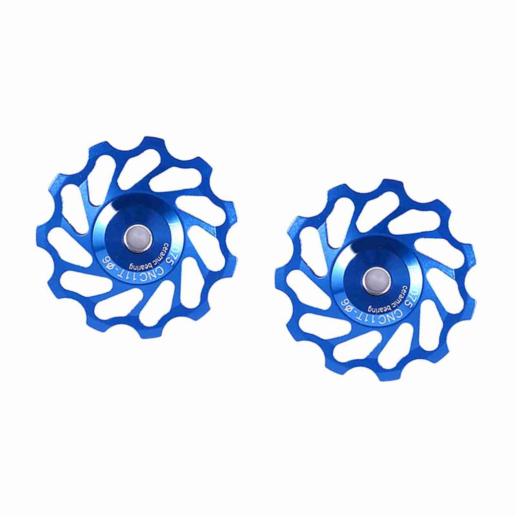 2pcs Ceramic Pulley Aluminium Alloy Rear Derailleur Guide Roller Part Accessory For MTB Bike