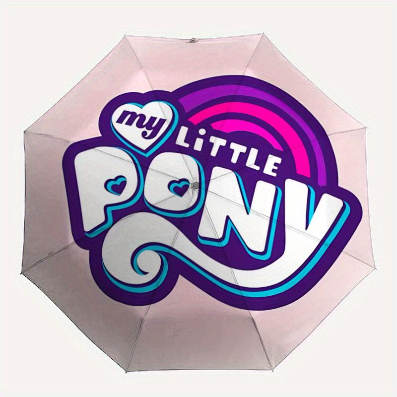 

Автоматически складывающийся милый зонт My Little Pony с прочным железным каркасом, портативный компактный дорожный зонт для использования в любое время года, для вечеринок 0807043