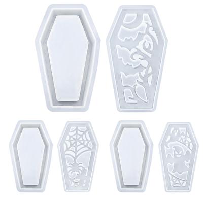 Halloween Sarg Silikonform Gruselige Lampenschirmform Harz Halloween Gießform Lampenschirm Handwerk Für Esstisch Badezimmer
