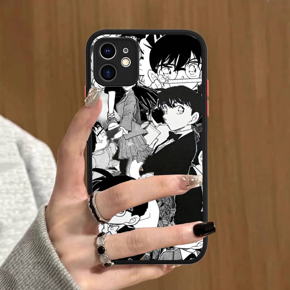 

Япония Д-Детектив Конан Матовый Защитный Чехол Для IPhone 16 15 14 13 12 11 Pro Max X XS MAX Защитный Чехол iphone 12 pro