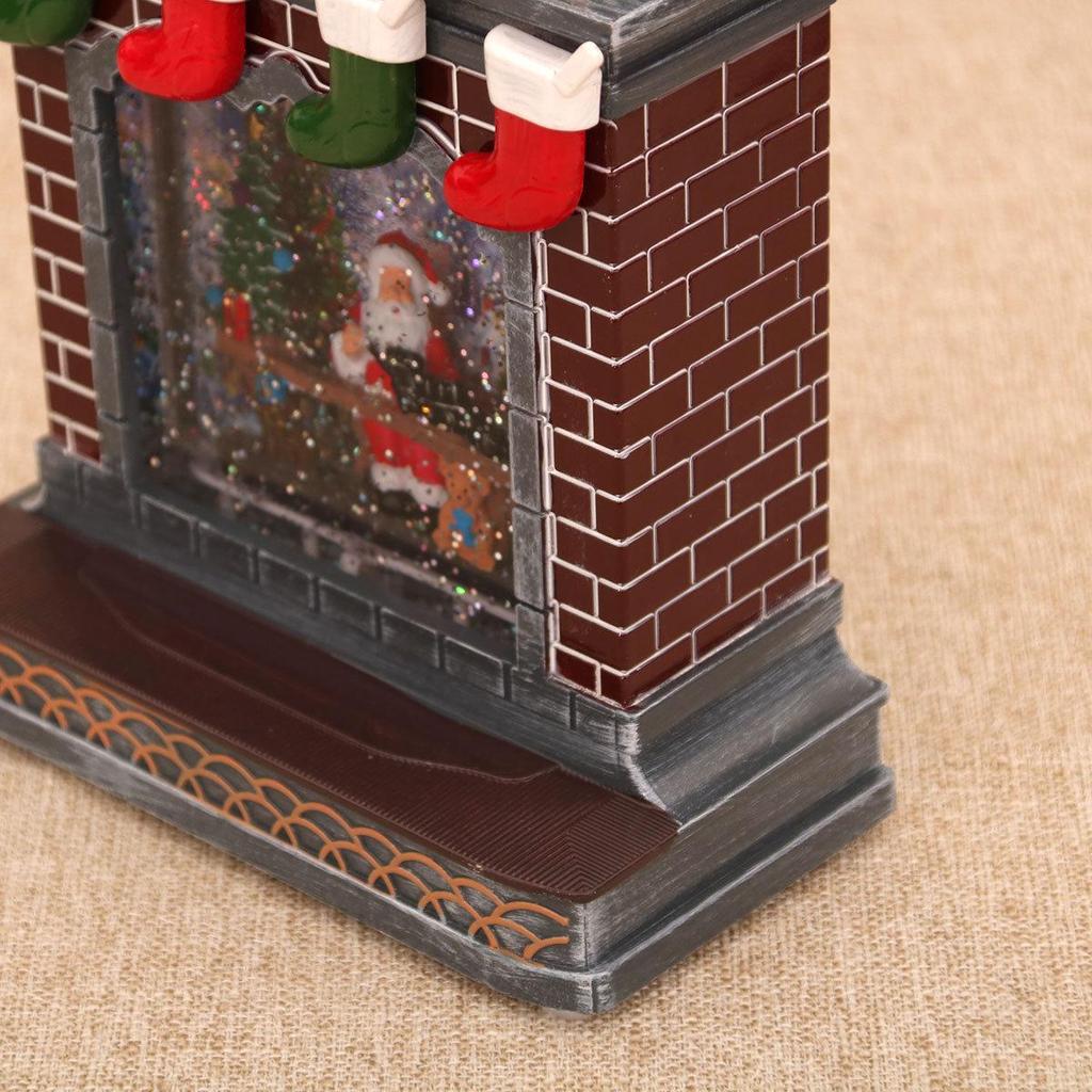 Creative Christmas Scene Music Box: Festive Fireplace Ornament Gift for All Ages