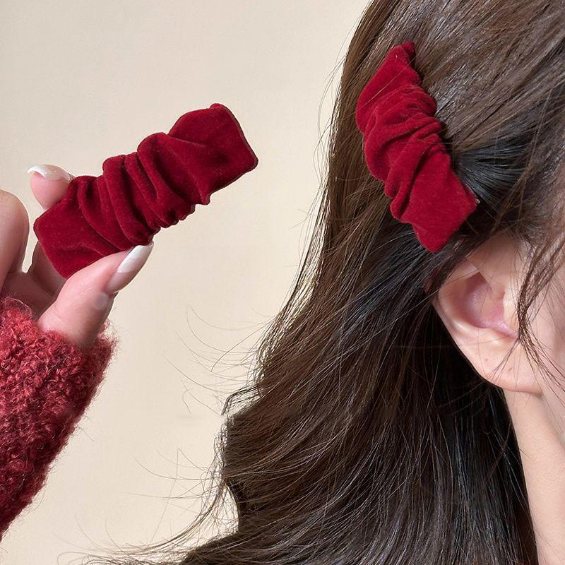 Maple Leaf Leather Duck Bill Clip Hairpin Women Disc Hair Broken Hair Side Clip Hair Clips For Girls Hairbows For Girls