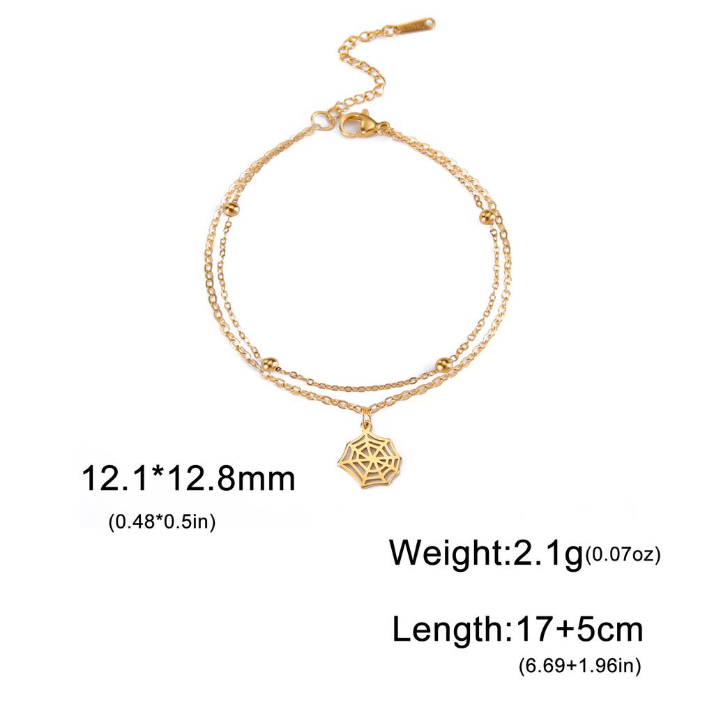Charm Animal Dragonfly Pendant Double Layer Bracelet for Woman Wedding Stainless Steel Bracelets Engagement Fashion Jewelry