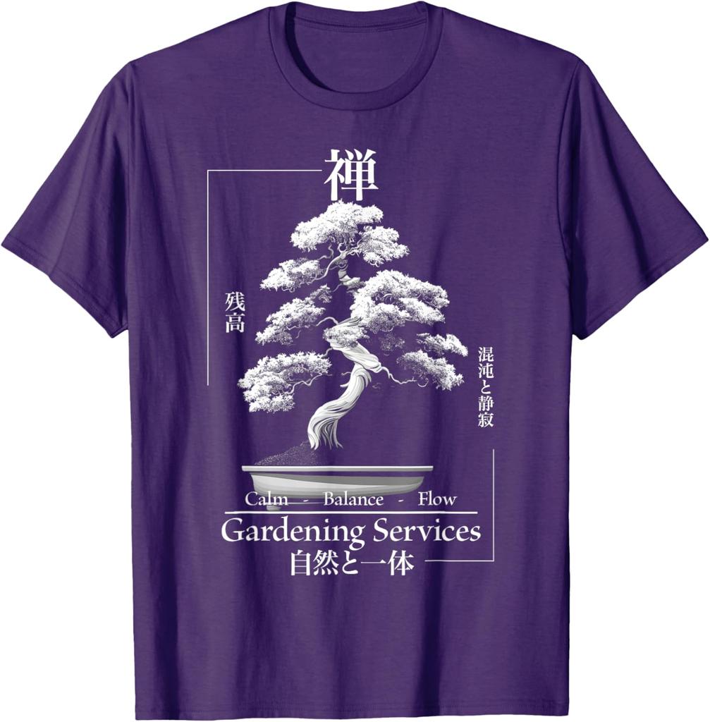 Grafické tričko Zen Bonsai strom Japonská estetika Klid Rovnováha Tok Design Krátký rukáv